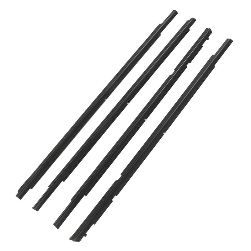 4pcs Car Weatherstrip Door Seal Belt 5727A005 Front Rear Window Moulding Trim Belt Replacement for Mitsubishi Lancer 2008-2017