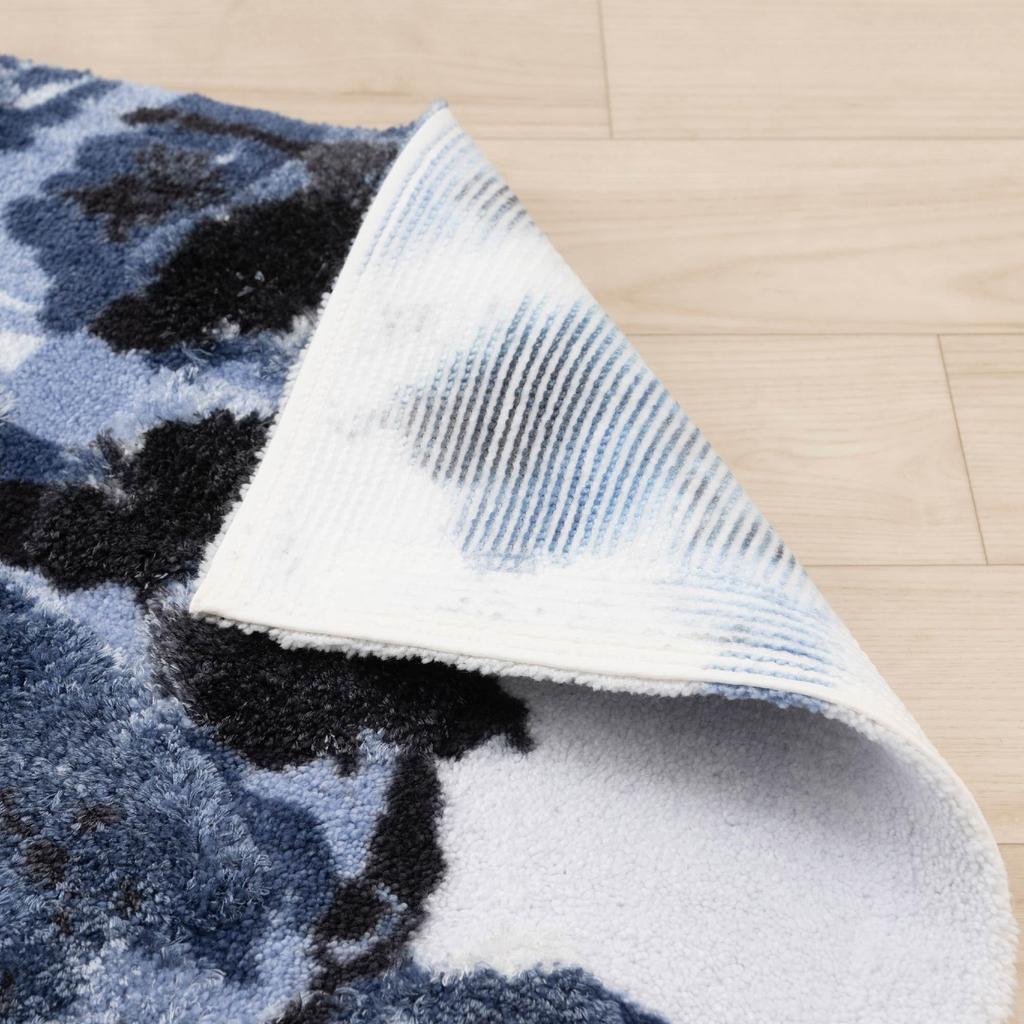 Senko Rug Interior 60 X 90 Navy Made In Product Number 31512 M+home "Kuka" Mat, Approx. Cm, Blue, Japan,