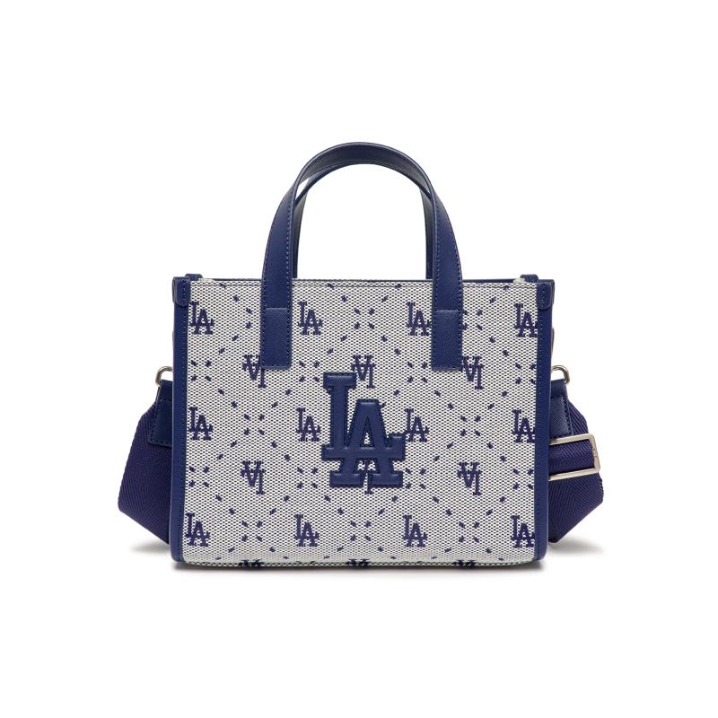 

MLB Artificial Leather Tote Bag, Shopping Bag, Handbag, Crossbody Bag, Shoulder Bag Small Women s Blue Casual 3AORS013N-07NYL синій