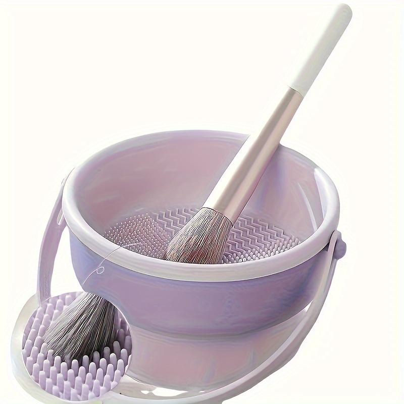 Makeup Brush Cleaning Bowl Beauty Egg Cleaning Tool Storage Set Brush Powder Puff Dry Cleaning Silicone Drying Shelf