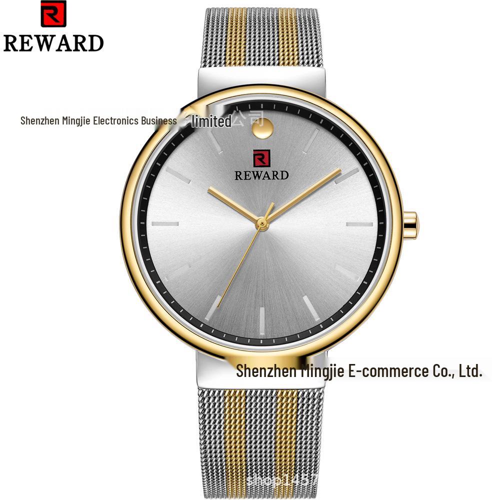 REWARD Ultra-thin Men's Waterproof Quartz Mesh Band Watch 63062M