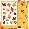 540 Pieces Thanksgiving Fall Autumn Leaves Stickers Maple Leaves Stickers for Thanksgiving Them Party Supplies and Classroom Decor