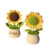 Handgefertigte Sonnenblumen-Schreibtischdekoration - Gewebtes Blumenstrauß-Geschenk für Schüler & Mädchen