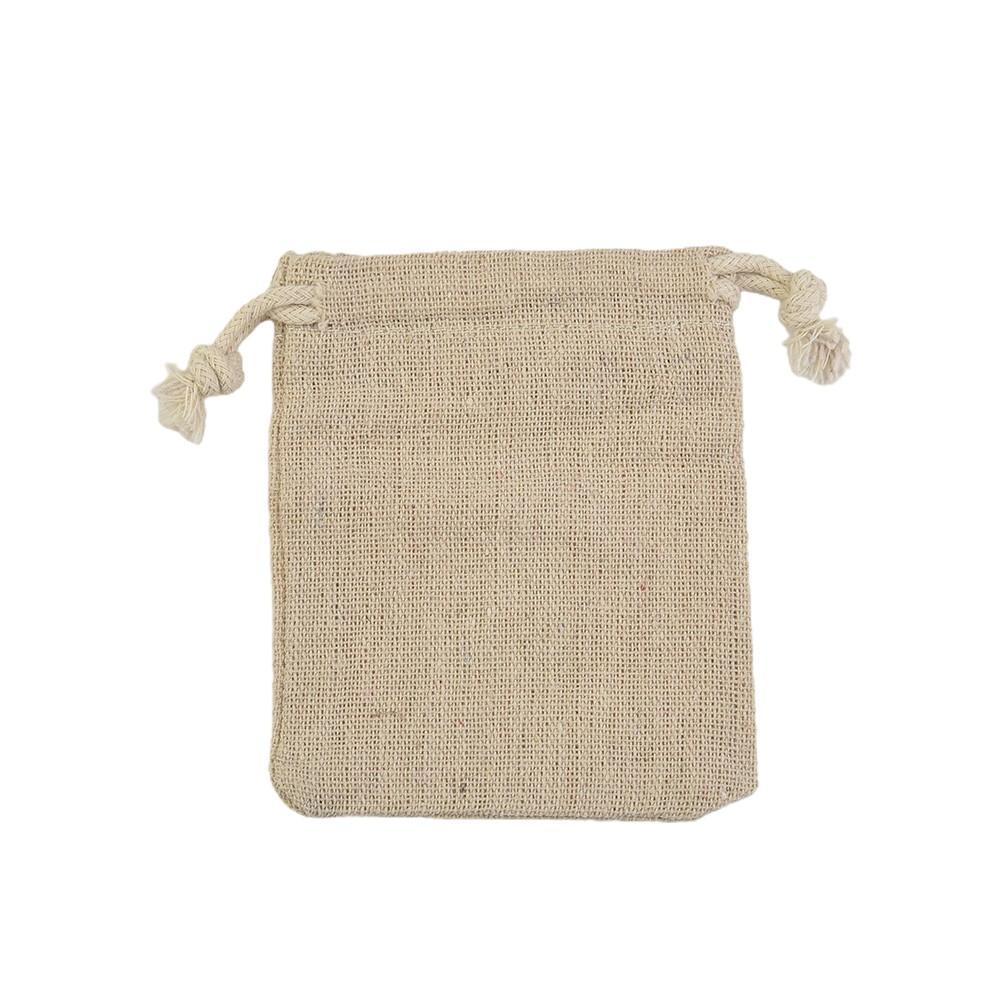 Drawstring Bags Small Linen Pouch Linen Color drawstring 50Pc hot Brand New