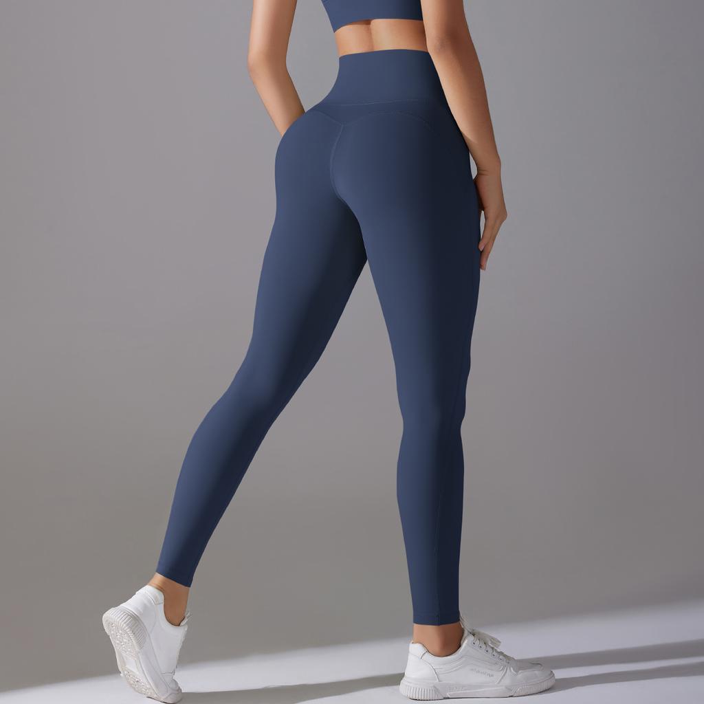 Auroth Candy Colour Yoga Leggings Women High Waist Gym Sports Tights Stretchy Push Up Exercise Fitness Pants