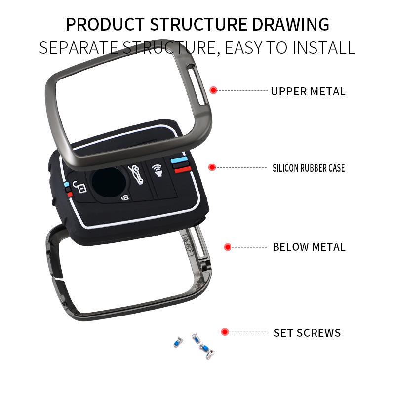 BMW I3/i8 2023 Metal Key Cover - New Energy Electric Vehicle Key Case