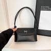 Underarm Bag Solid Color Butterfly Knot Pu Single Shoulder Bag Simple Fashion Style Shoulder Bag For Women Small Square Bag