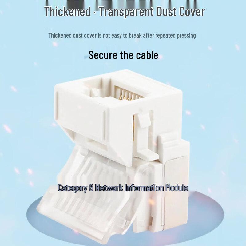 

UNIKOO Cat5e Gigabit RJ45 Network Module for 86-Type Wall Plate