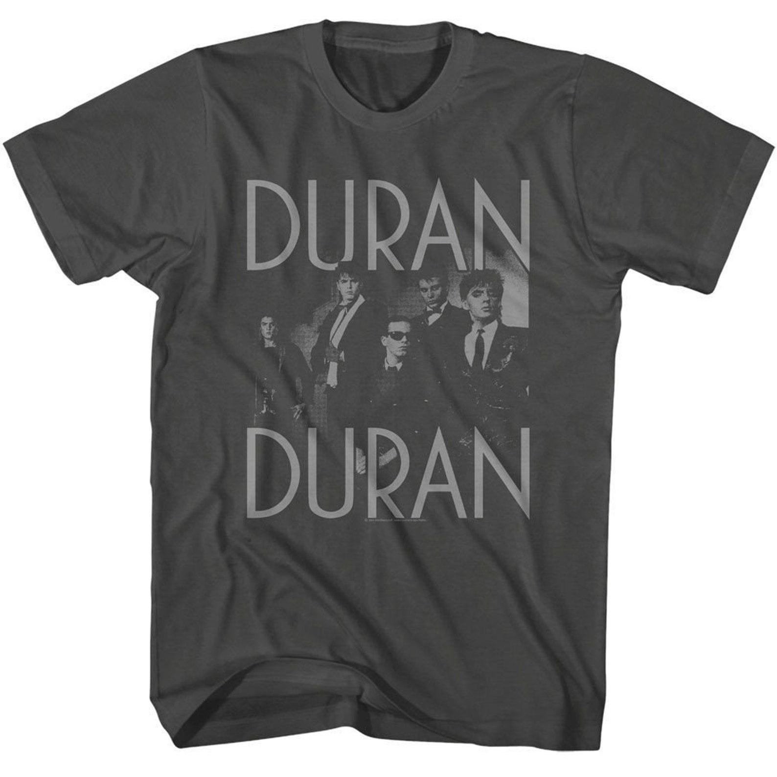 Duran Duran 7 and Trt Photo Monotone Smoke Adult T-Shirt XL
