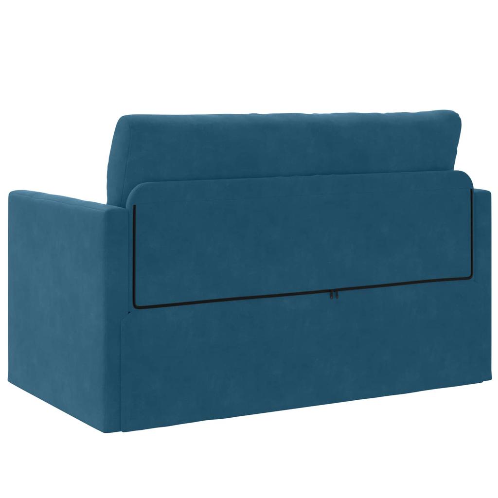 Blue Sleeper Sofa 124 x 71 x 78 cm Velvet
