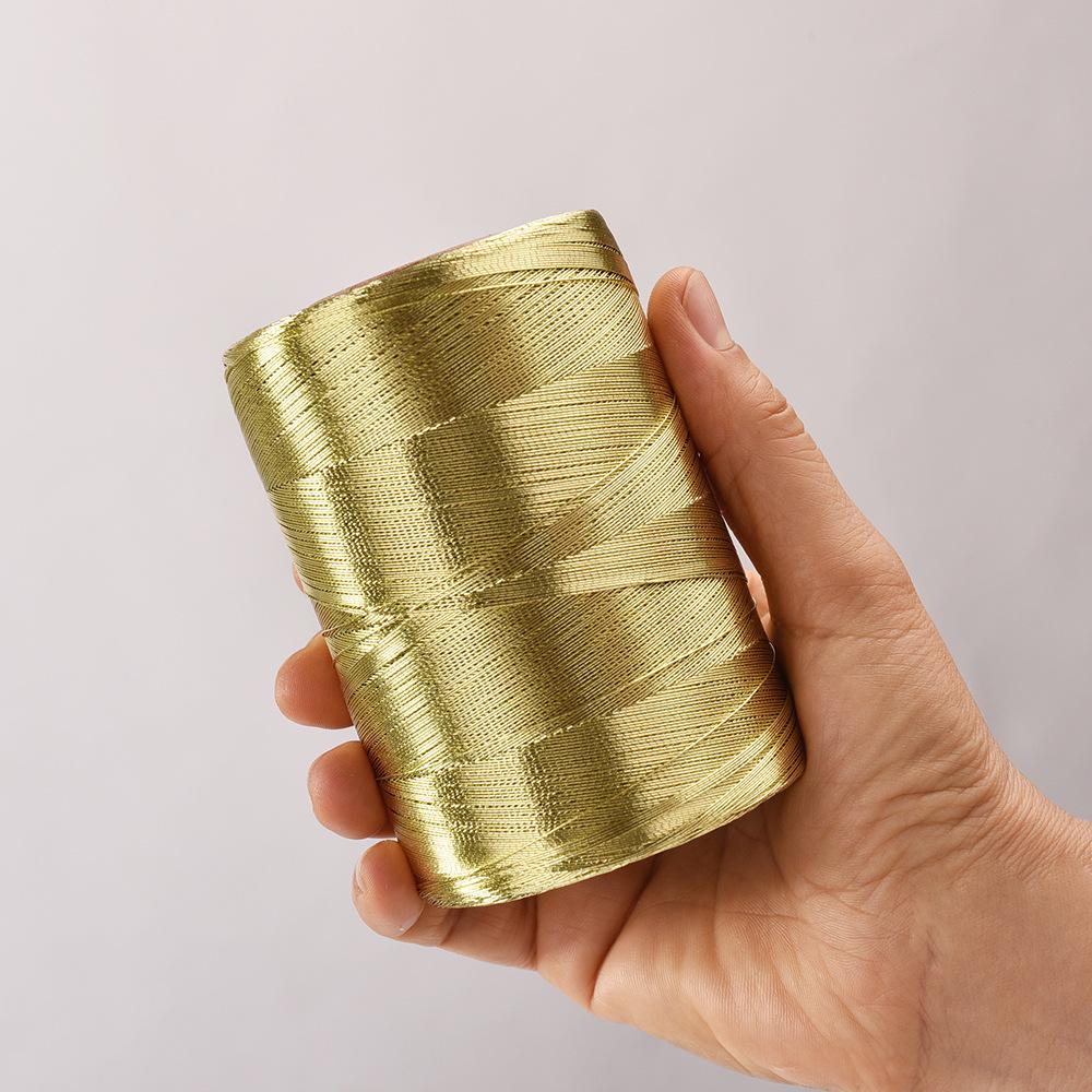 Korean Crochet Gold Hook 1mm Silver Thread Handmade Braided Rope for DIY Crochet Bags