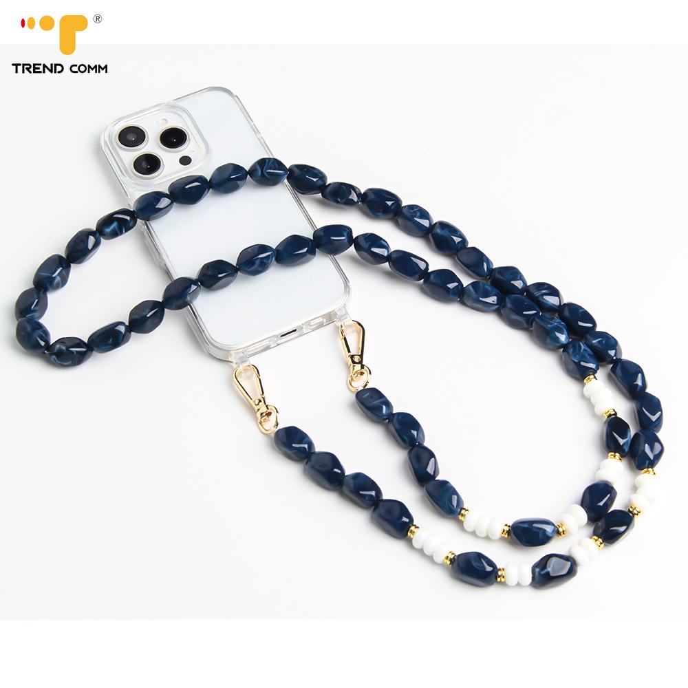 Handmade Practical & Stylish Anti-Lost Chain Custom Logo Acrylic Mobile Phone Wrist Strap Trendy Mobile Phone Lanyard Hanging Sports&Acrylic