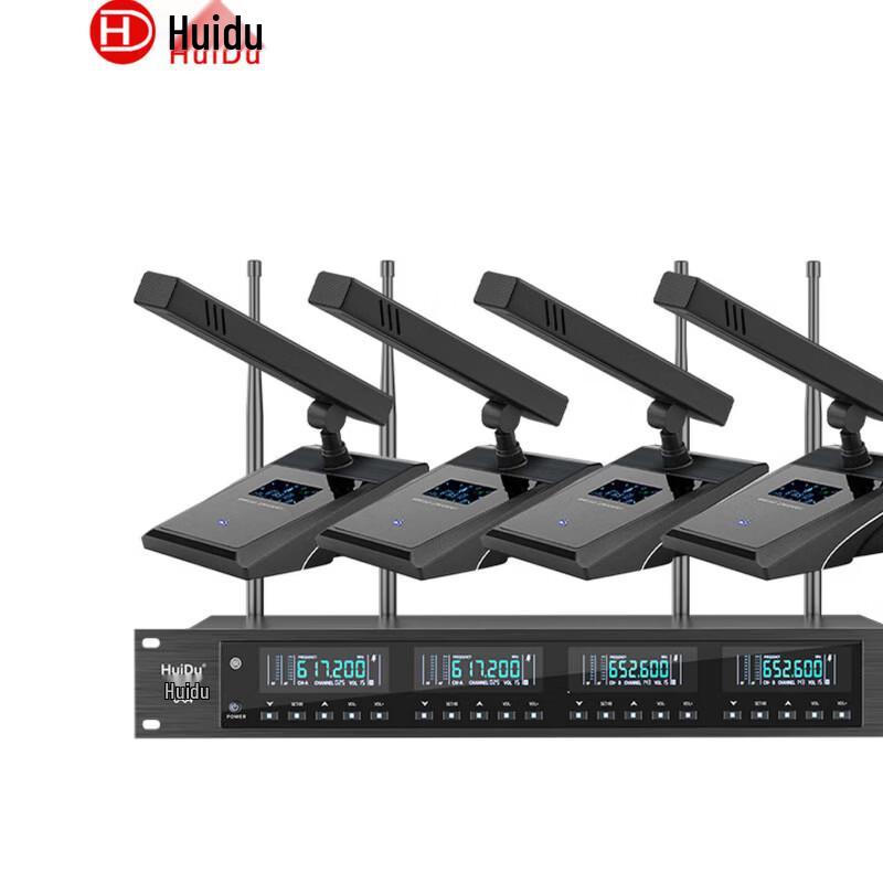 HuiDu U-04 Professional 4-Channel True Diversity Wireless Microphone System (CN Version)
