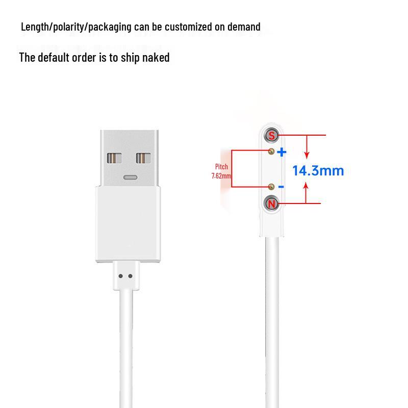 Smartwatch Charging Cable: 4P2P Pin, 2/4 Core, Magnetic Charger