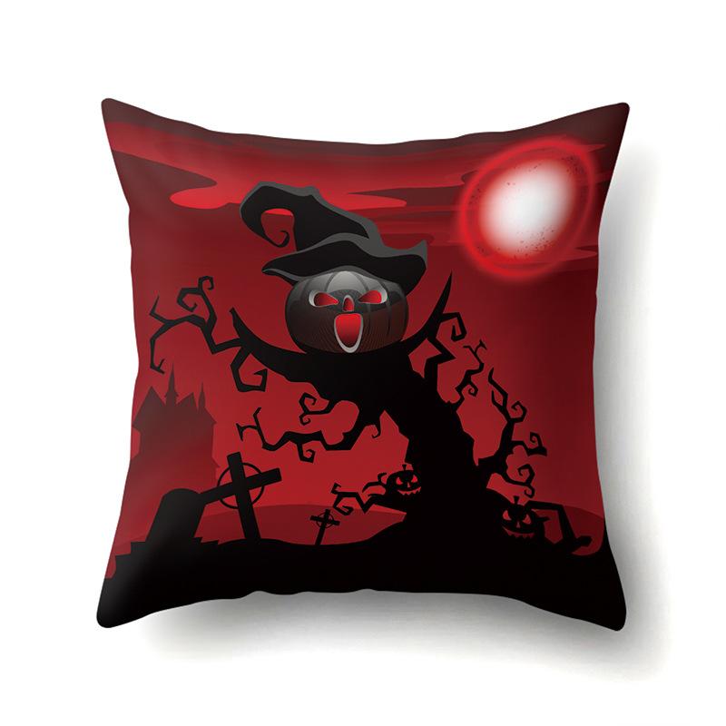 Halloween Pillowcase Car Waist Pillow Pumpkin Sofa Cushion Cover Office Home Living Room Pillowcase