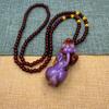 Bestseller Live Stream: Collana Pendente Pixiu Zucca Giada Hetian Viola Sangue Cera di Miele Imitazione per Catena Maglione Autunno/Inverno.