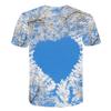 Summer Mountains and Rivers Graphic T Shirts For Men Fashion Natural Scenery Pattern T Shirt Handsome Casual 3D Print T-shirt