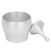 Kaffeepulverbehälter Aluminium Dosierbecher Kaffee Anti-Flugstaub Pulverbecher für Küche Silber