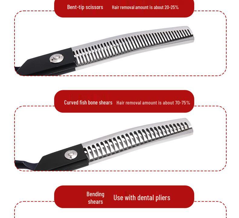 Pet Grooming Scissors Set for Dogs & Cats - CS3-6.5 Hair Trimming & Cutting Tool