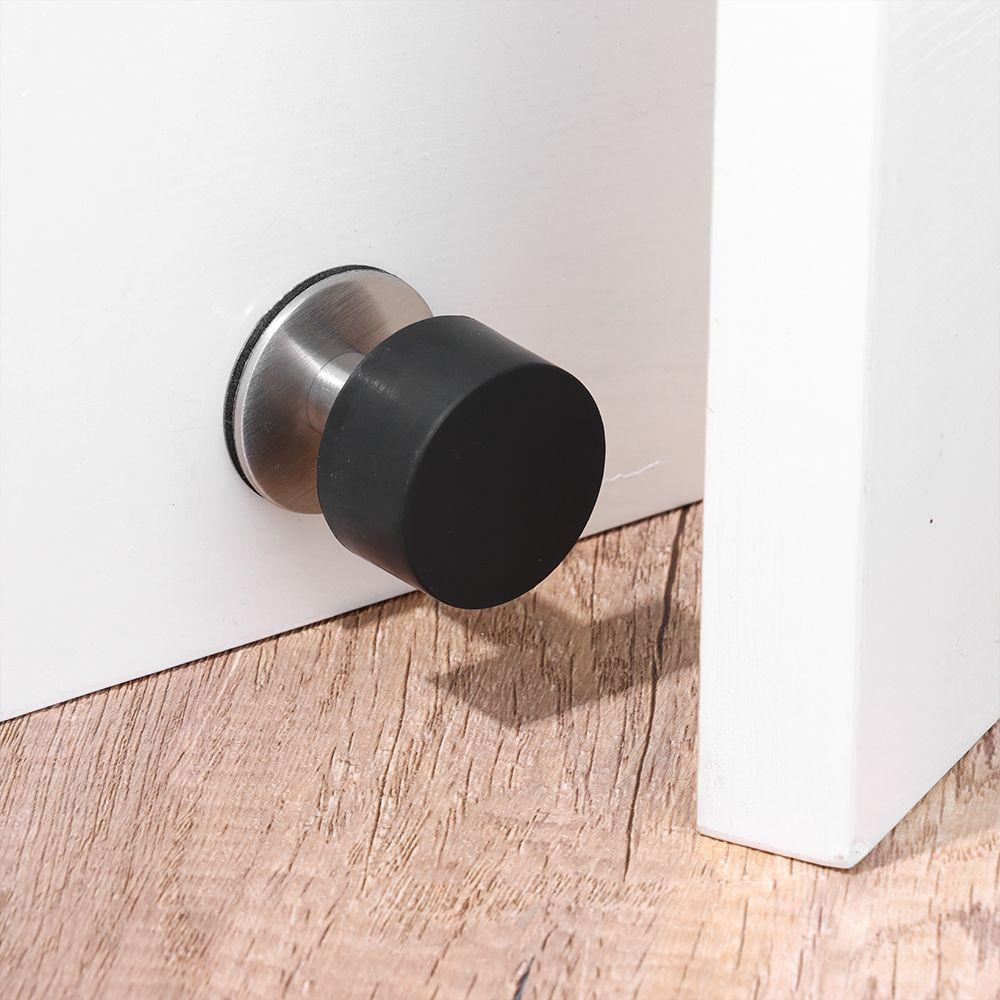 Rubber Door Stopper Self Adhesive Wall Floor Protector Heavy Duty Door Handle Stop Non Punch Mute Doorstop Home Hardware