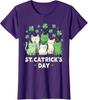 Cute St Patricks Catricks Day Cats Funny Saint Pattys Ladies' Crewneck T-Shirt