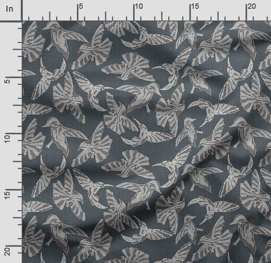 Soimoi Bird Print, Cotton Cambric, Quilting Fabric Sold by The Yard 42 Inch Wide, Medium Weight Cotton Fabric,