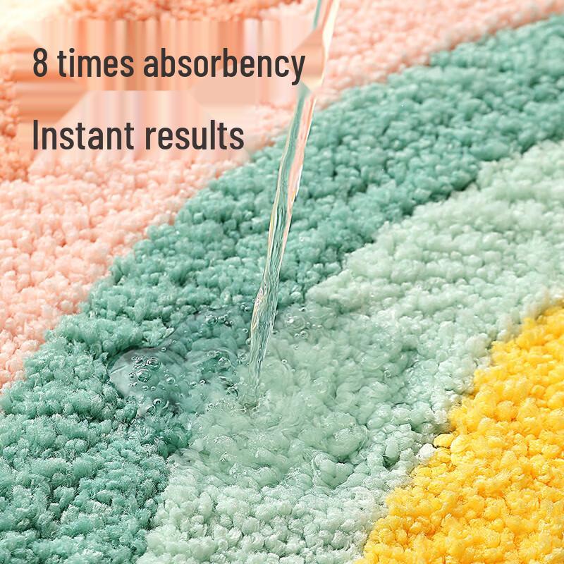 Dajiang Fresh Rainbow Bathroom Floor Mat