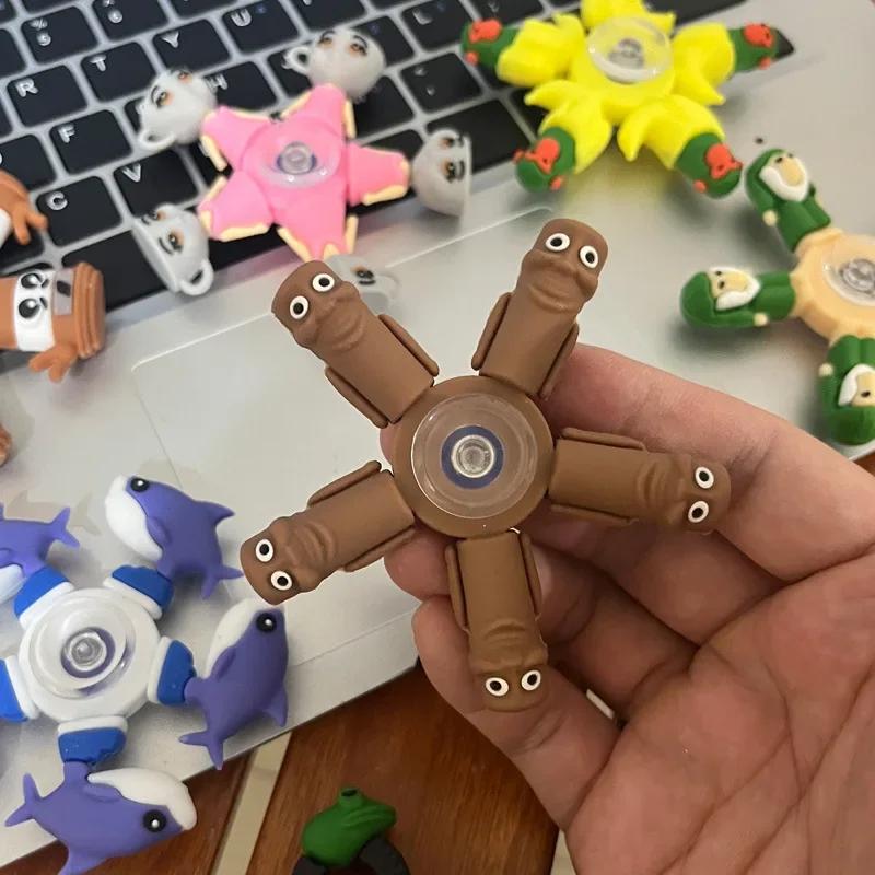 Brainrot Fidget Toys Hand Spinner EDC Sensory Anti-stress Toys Shark Tung Tung Sahur Toy Stress Relief for Adults Birthday Gifts