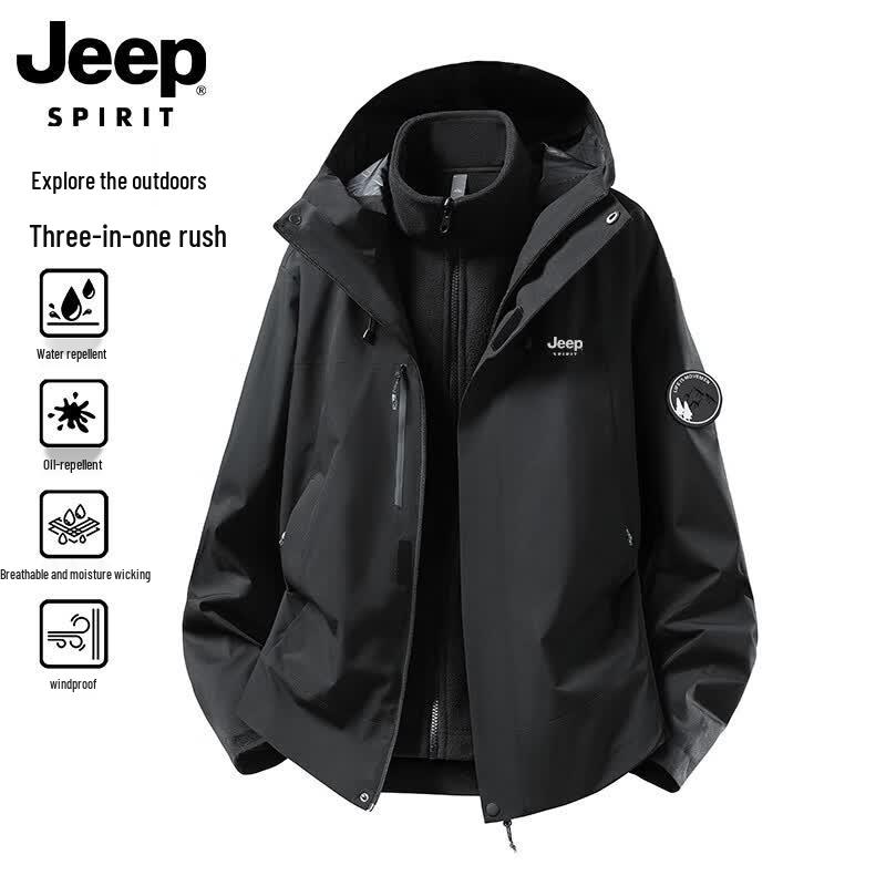 Jeep Men's Outdoor Windproof Waterproof Jacket