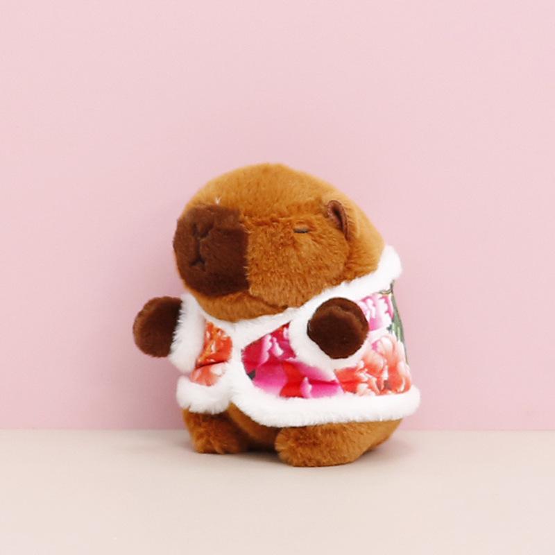 Capybara Plush Toy - Cute Rodent Doll Gift with Mini Pendant