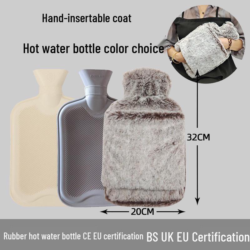 Old-Fashioned Rubber Hot Water Bottle for Stomach Warming