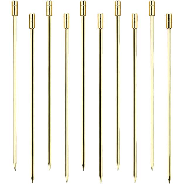 Cocktail Picks for Drinks, Stainless Steel Cocktail Toothpicks, Metal Martini Picks for Olives Appetizers Fruit Toothpicks, 10 PCS