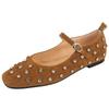 Fashion Fashion Crystal Ballet Flats Designer Luxury Mary Jane Shoes Women Black Versatile Single Shoes Comfort Soft Sole Women Loafers
