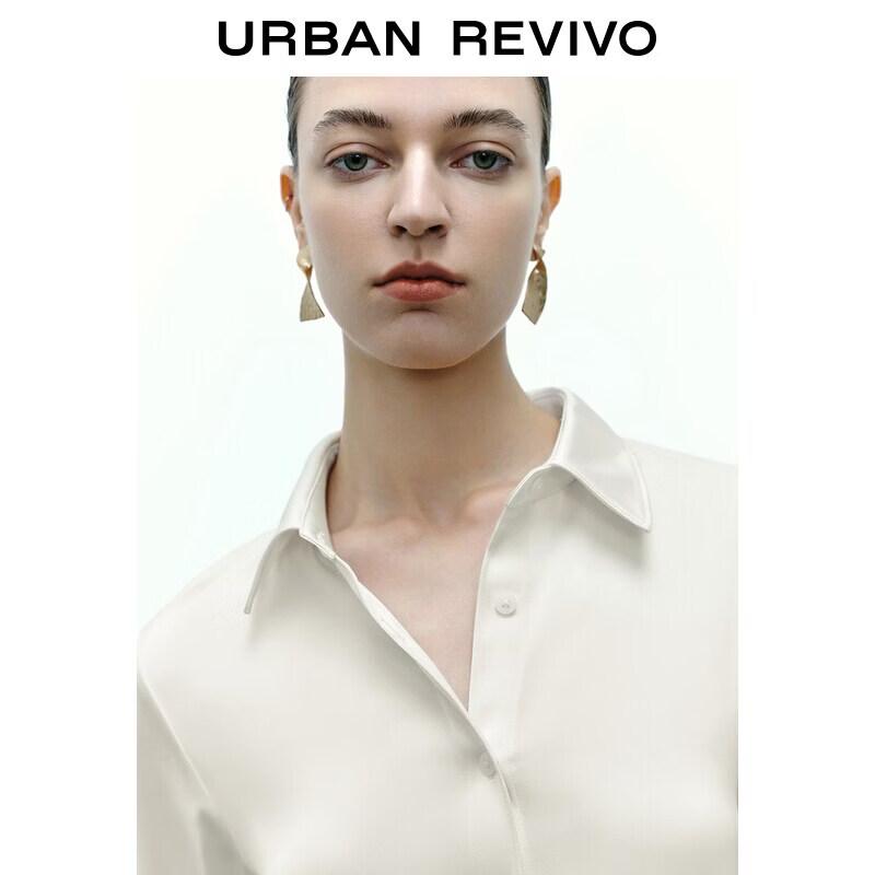 UR 2026 Women's Autumn Solid Lapel Button-Front Shirt