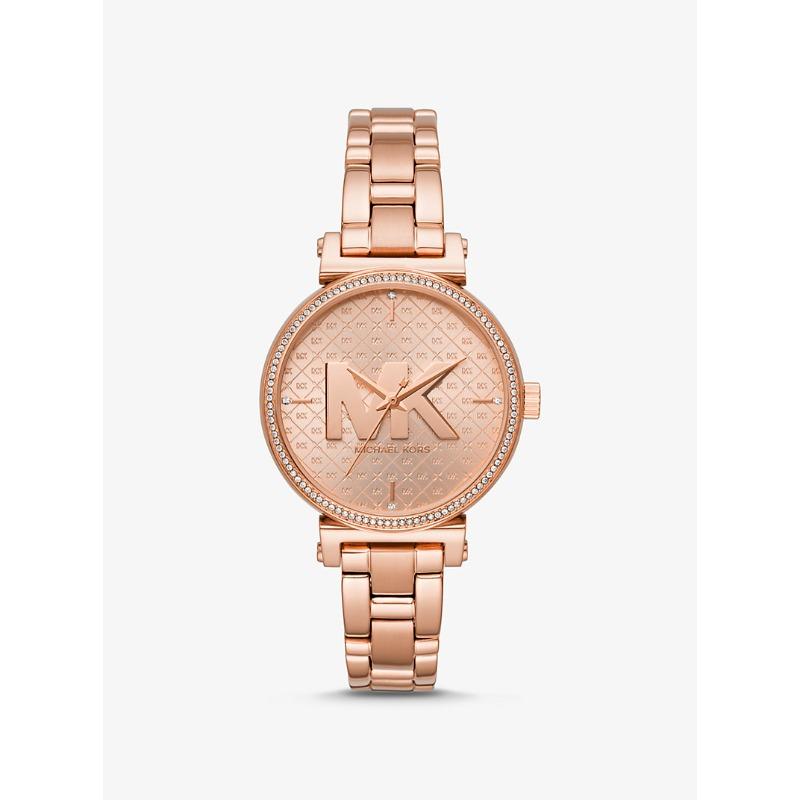Michael Kors Sofie Crystal Silver-Tone Stainless Steel Women s Watch MK4335 золотой