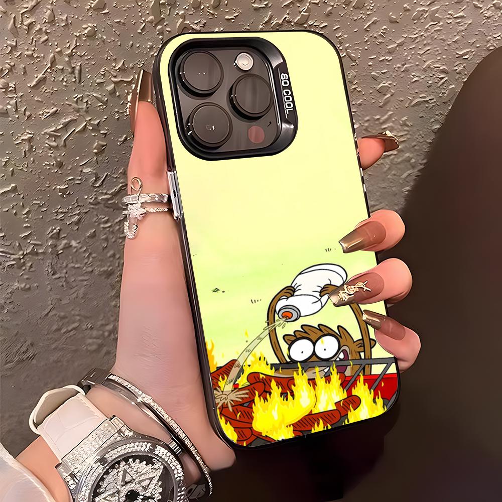 

R-Regular Show Movie Phone Case For IPhone17 Air 16 15 14 Plus 13 12 11 Pro XS Max Silver Black Bumper Case iPhone 12ProMax