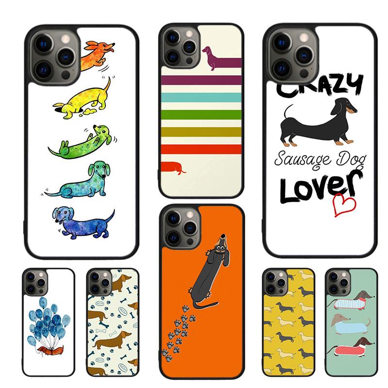 Sausage Dog Dachshund Art Phone Case For iPhone 17 Air 16 15 14 11 12 13 Pro MAX Plus Coque Cover Shell