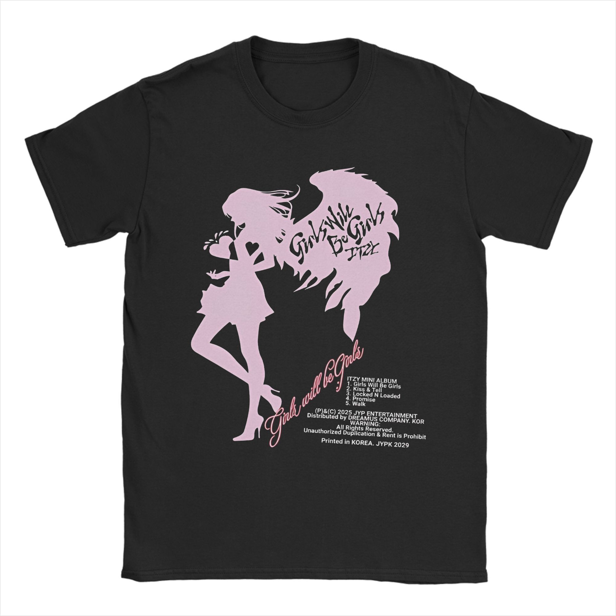 Men Women Graphic Itzyed 2025 Girls Will Be Girls Kpop T Shirt Tee 100% Cotton T-shirts Clothes S разноцветный