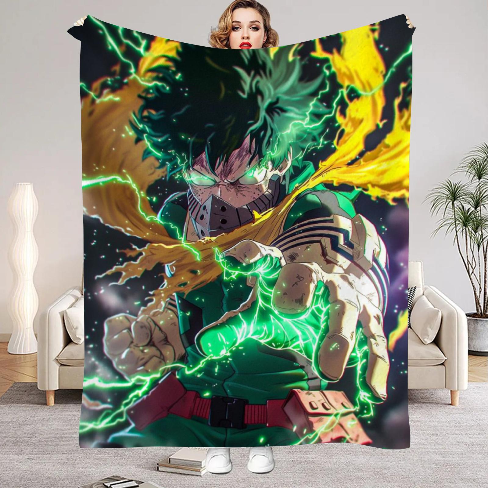 

My Hero Academia Anime Figure Flannel Blankets Soft Warm Throw Blanket Kids Living Room Couch Sofa Bed Fluffy Bedspread 75x100cm