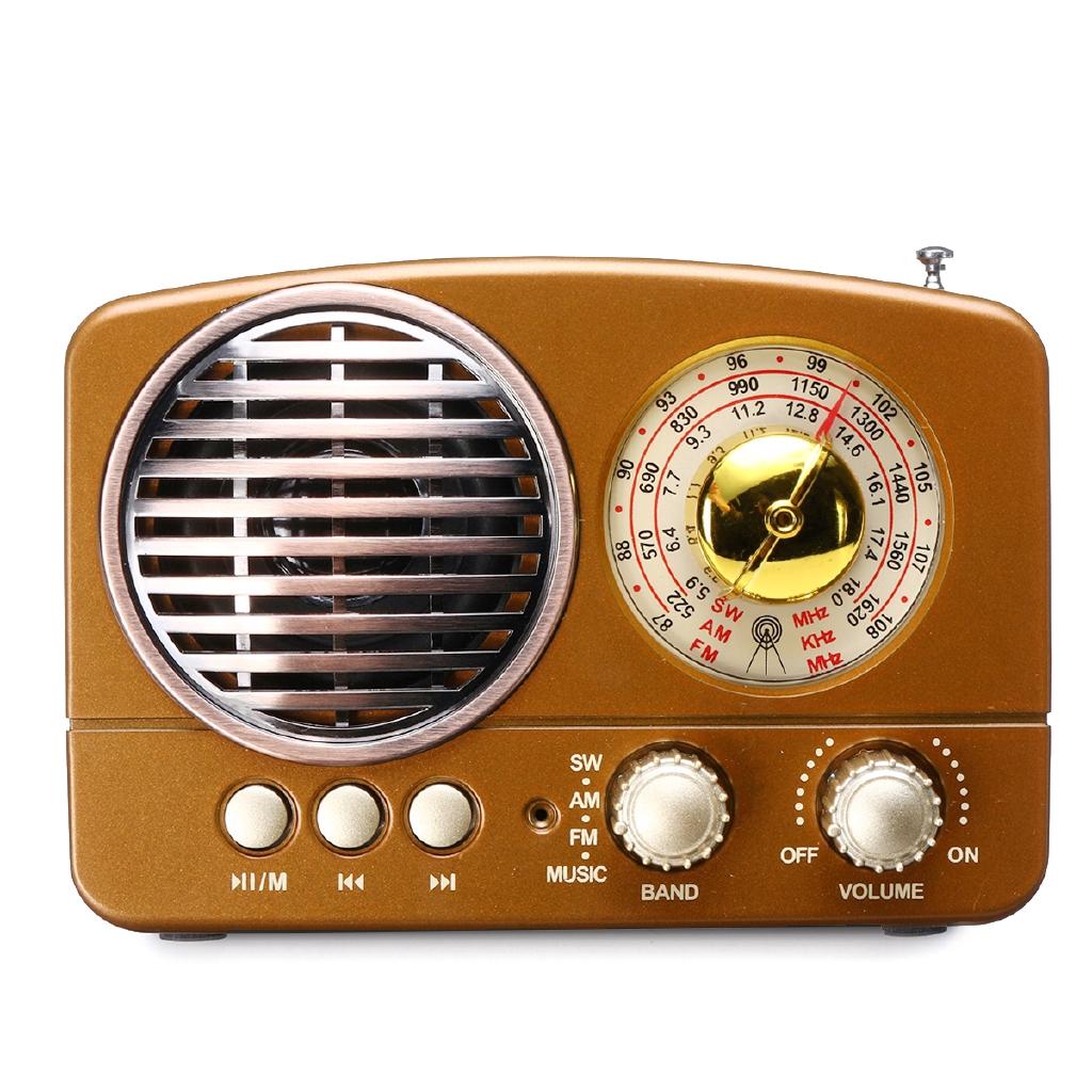 5W Handheld Receiver AM FM SW+bluetooth Speaker USB TF MP3 Music Player Radio Portable MIni Retro Radio