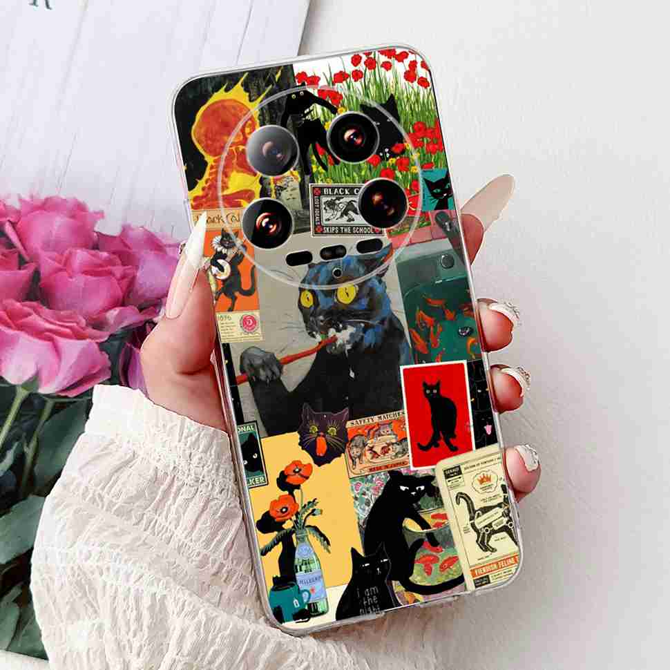 Case For Xiaomi 14 Ultra Butterfly Silicone Soft Phone Cover For Xiaomi Mi 14 Mi14 Ultra Shockproof Back Fundas Xiaomi 14Ultra