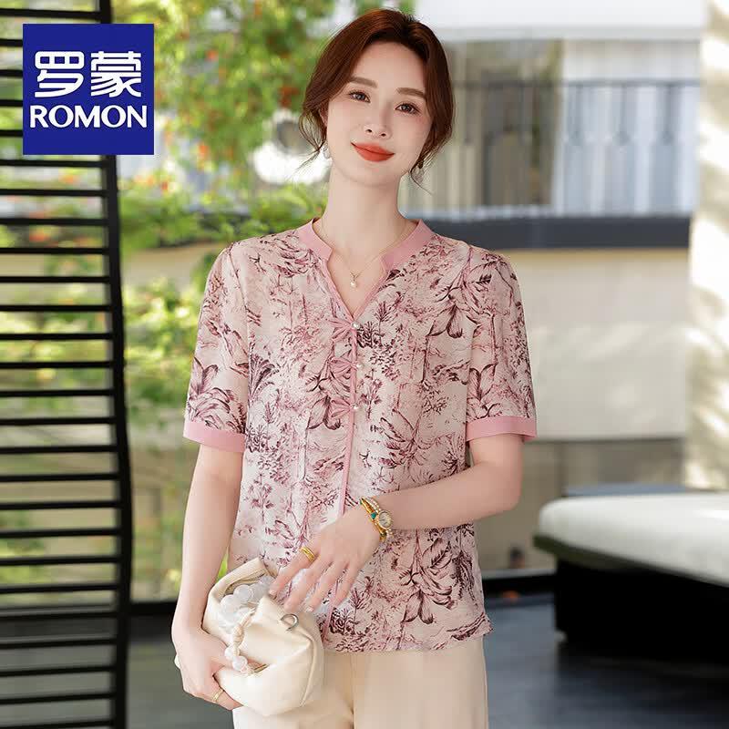 

Romon Women s Summer Floral Print Short Sleeve T-Shirt 4XL