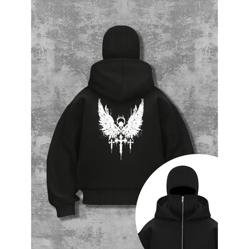 High End Doppelhut und Doppelhals Herren- und Damenmode und lustiger Streetstyle Mädchen Barak Hübsches Langarm-Kapuzensweatshirt