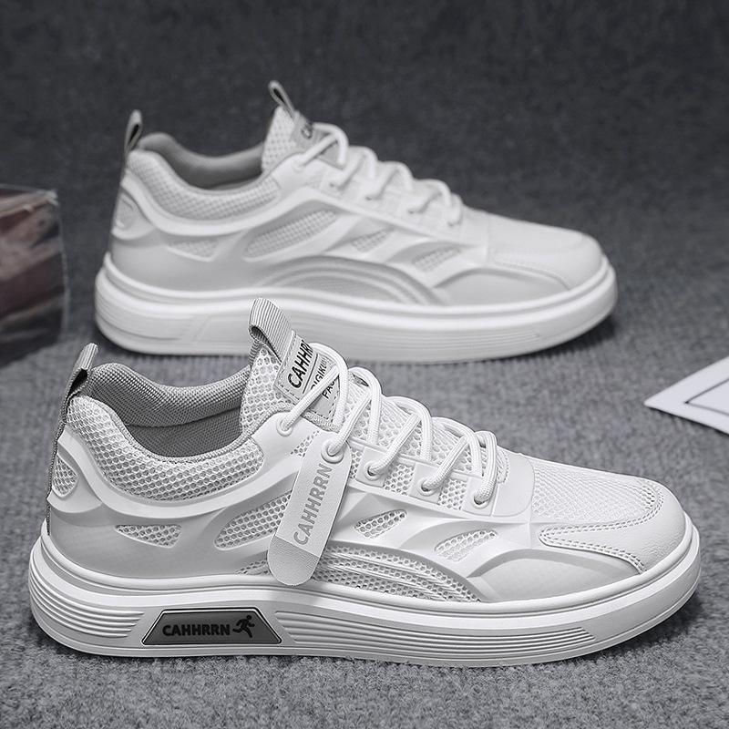 

Board shoes men s summer mesh men s shoes 2024 new flat-soled trendy shoes for teenagers and students casual little white shoes breathable 44