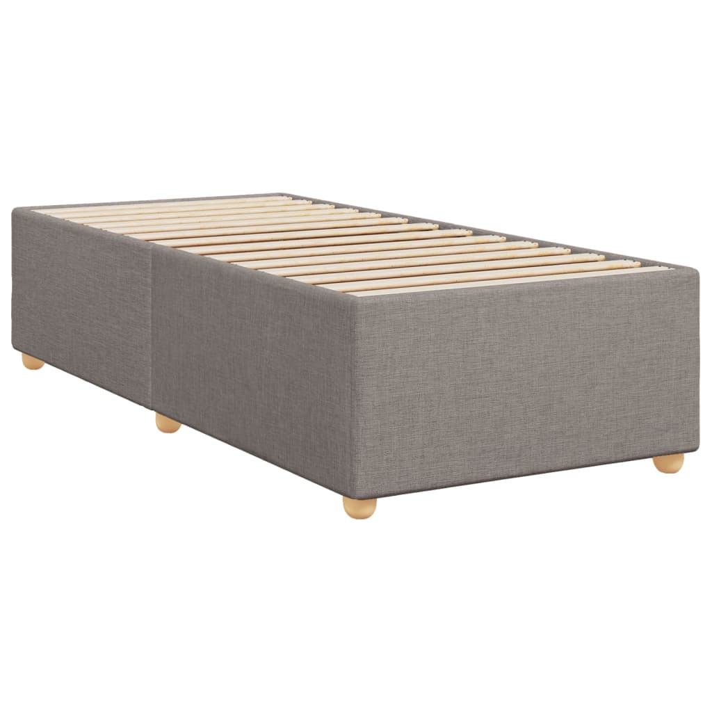 Bed Frame without Mattress Taupe 31.5 x78.7 (80x200 cm) Fabric