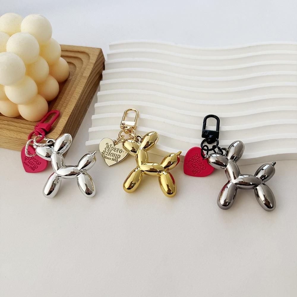 Ins Stil Liebe Ballon Hund Schlüsselanhänger Paar Schlüsselanhänger DIY Tasche Anhänger Dunkel Cooles Mädchen Anhänger