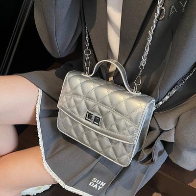 Summer Fashion Portable Diamond Chain Small Square Bag Women's Bag 2025 New Simple Multi-functional Backpack