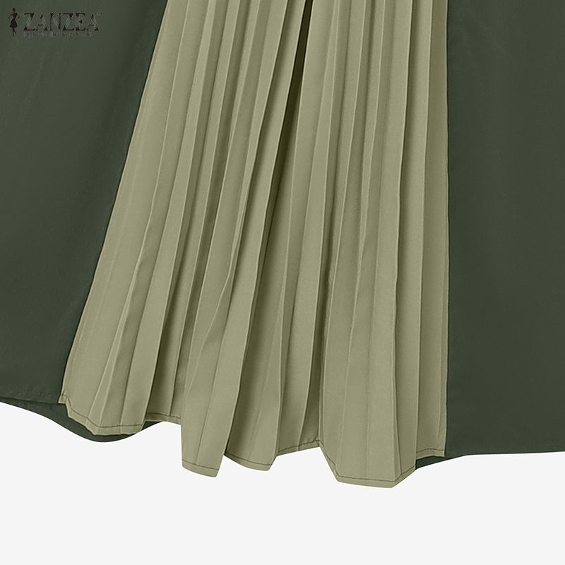 ZANZEA Women Half Sleeve Blouse and Loose Wide Leg Pants Casual Two Piece Suit Sets