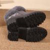 Fashion Chunky Platform High Heel Furry Ankle Boots Women 2025 Winter Non Slip Thick Bottom Suede Snow Boots Butterfly Embroidery Shoes