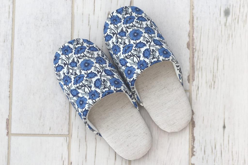 DDintex FLORET LONDON Slippers Astel Reese Sizes 02, Navy, 23-25cm [Liberty Print]
